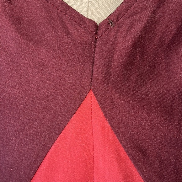 Yana K Los Angeles 100% Silk Maroon / Coral Womens Slip Dress Size 2 - Picture 10 of 10